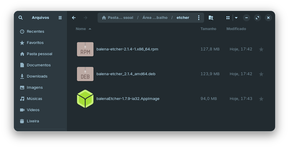 Pacotes para Distro Linux