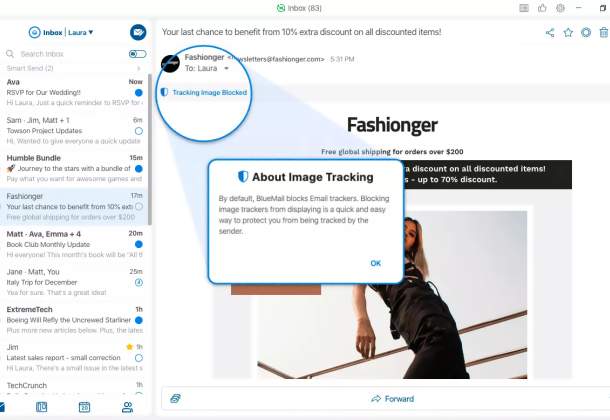 Cliente de e-mail BlueMail recebe uma reforma, suporte para Wayland