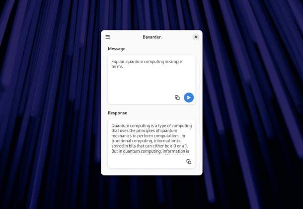 Bavarder é um aplicativo ChatGPT para desktops Linux