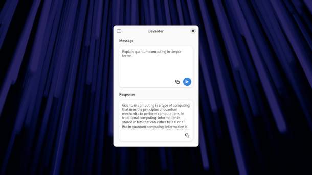 Bavarder é um aplicativo ChatGPT para desktops Linux
